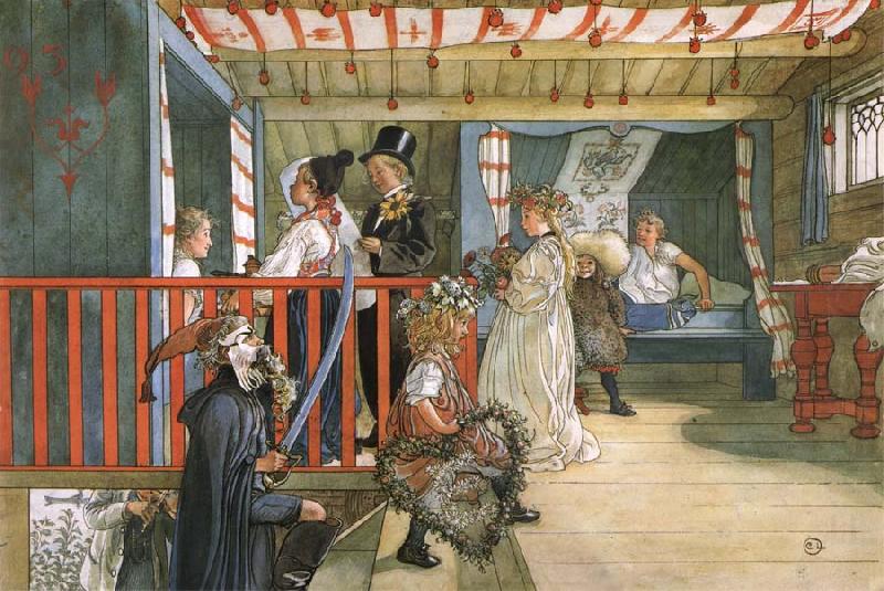 Name Day at the Storage Shed, Carl Larsson